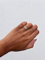 "Twisted Spiral" Emerald Ring - 950 Sterling Silver