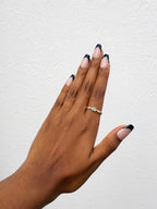 "Twisted Spiral" Emerald Ring - 950 Sterling Silver