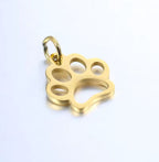 "Open Paw" Dog Charm - Stainless Steel