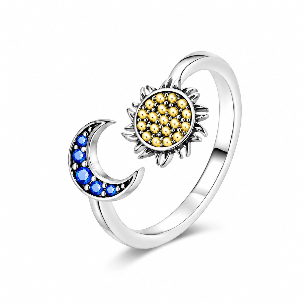 "Sun & Moon" Ring - 925 Sterling Silver