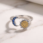 "Sun & Moon" Ring - 925 Sterling Silver