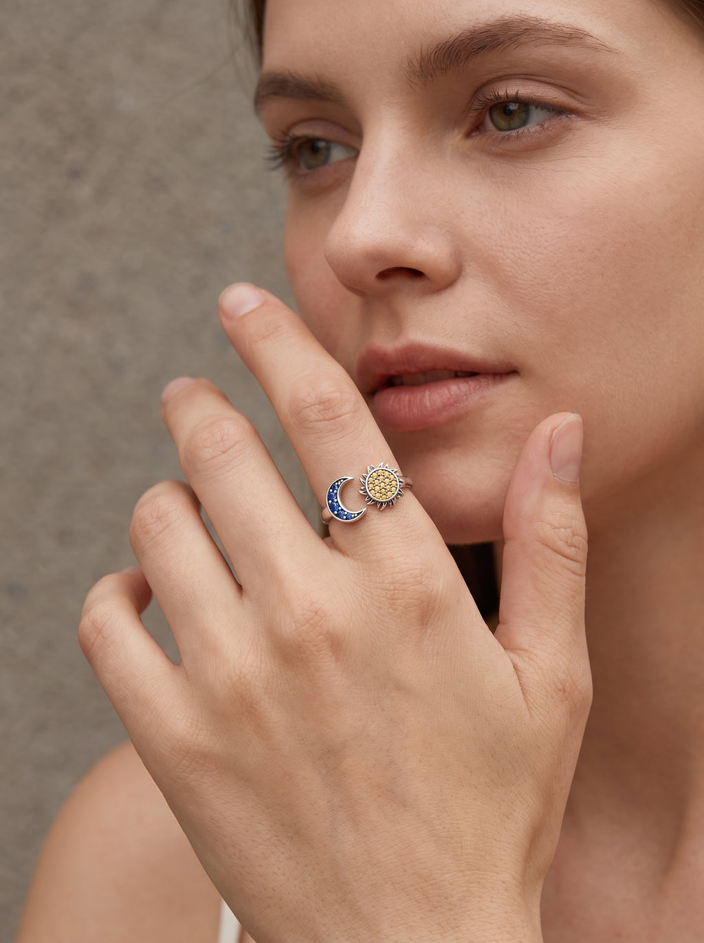 "Sun & Moon" Ring - 925 Sterling Silver