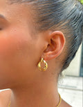 Twisted Double Hoops (Gold) 20mm