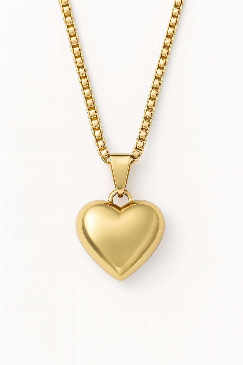 Puffy Heart Pendant (Gold)