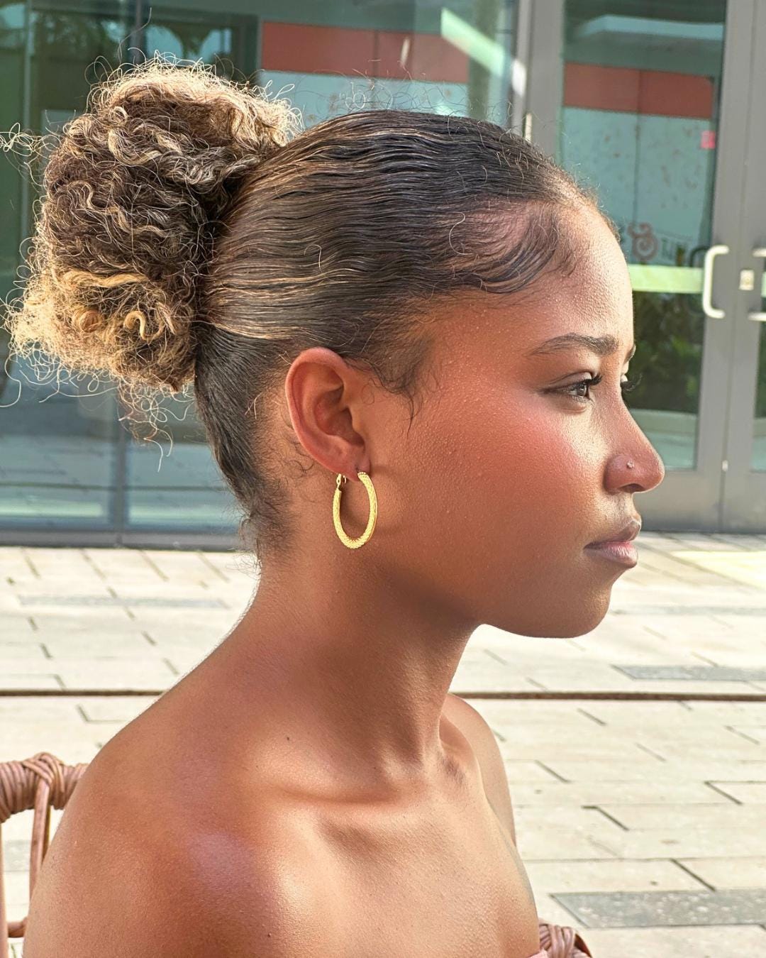 Textured Hoops (Gold) 35mm