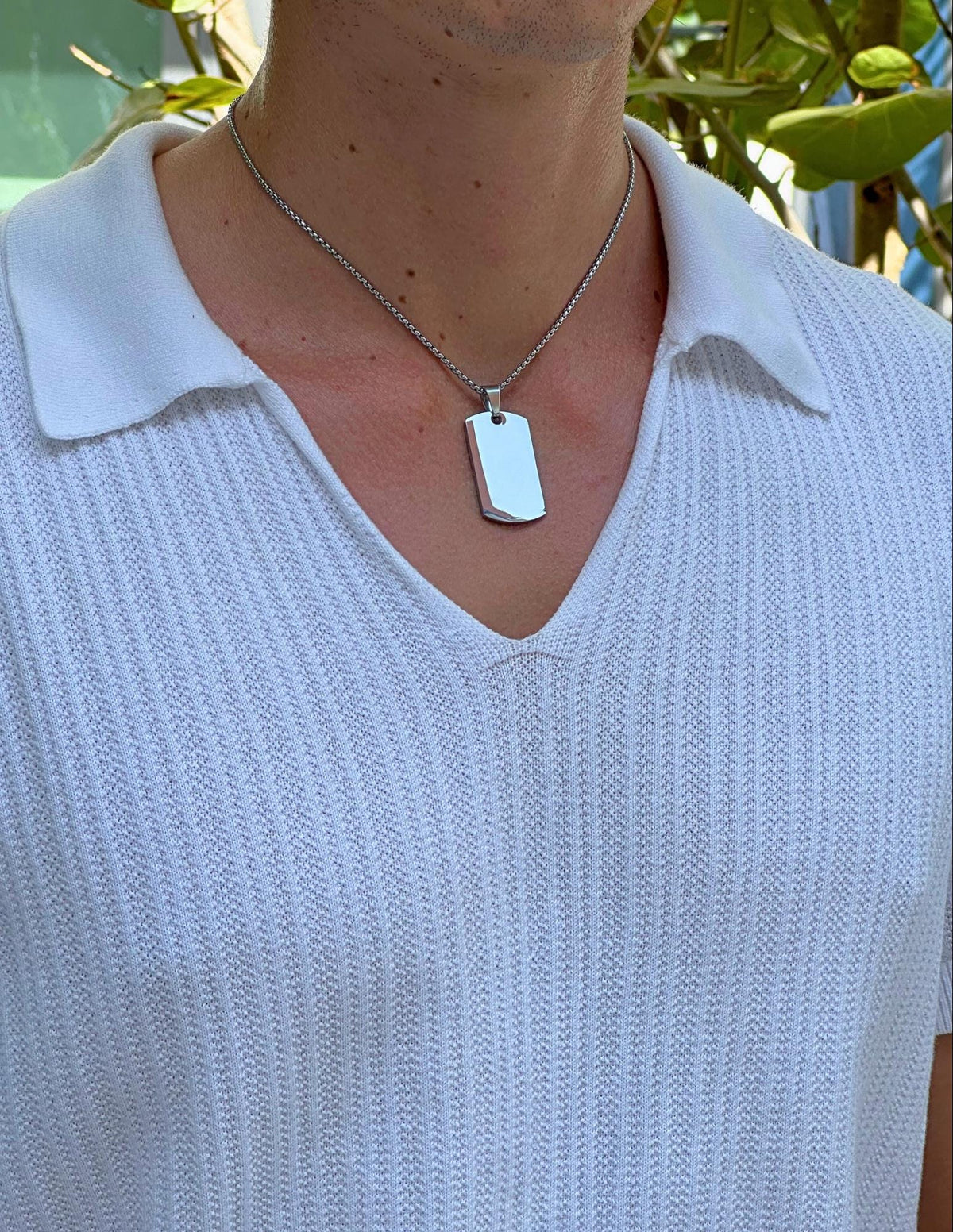 Dog Tag Pendant (Silver)