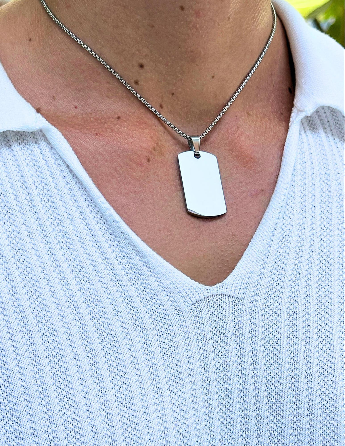 Dog Tag Pendant (Silver)