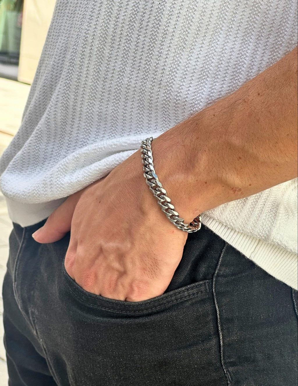 Cuban Bracelet (Silver) 9mm
