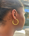 Textured Hoops (Gold) 35mm