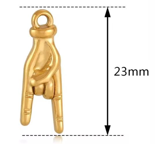 Mano Cornuto Horn (Gold)