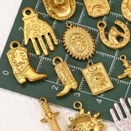 Cowboy Boot Pendant (Gold)
