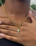CZ Cross Pendant (Gold)