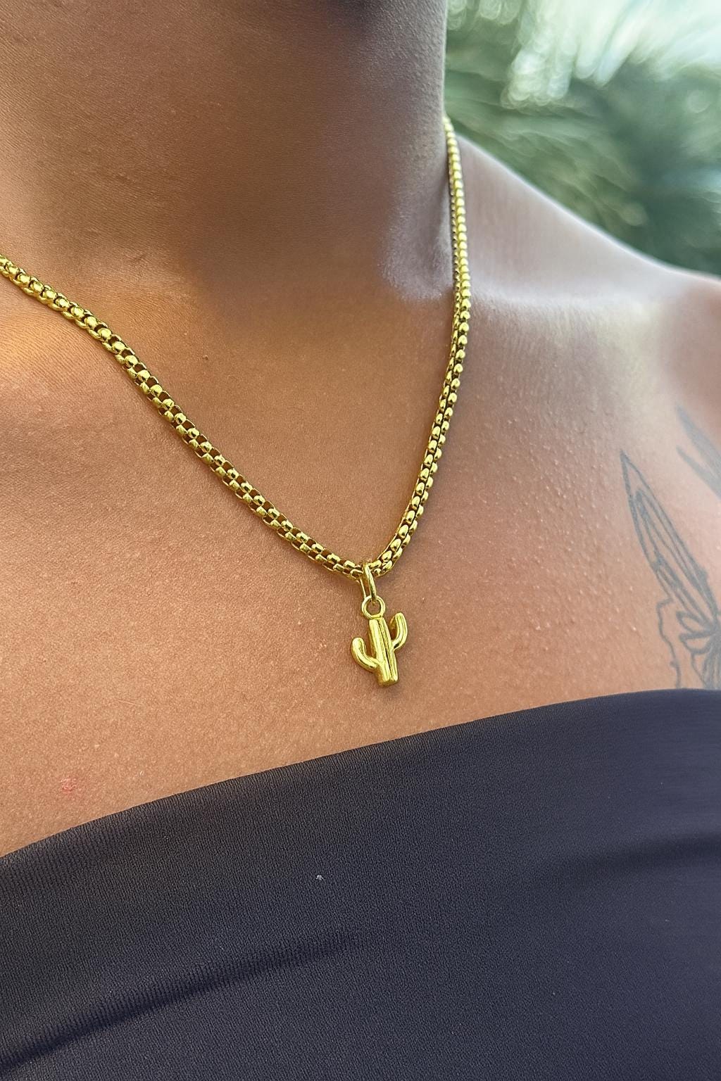 Cactus Pendant (Gold)