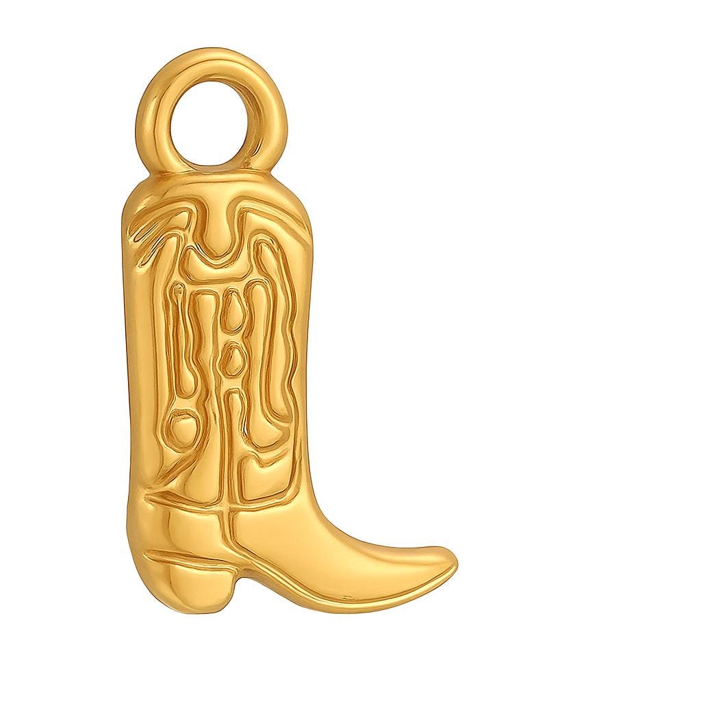 Cowboy Boot Pendant (Gold)