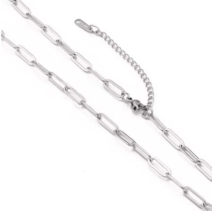 Paperclip Chain (White Gold) 4.2mm