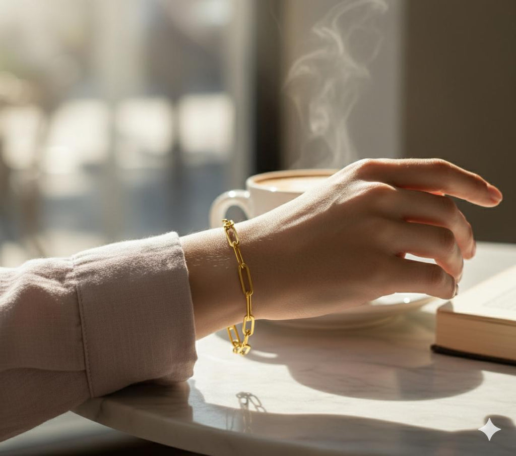 Paperclip Bracelet (Gold) 4mm