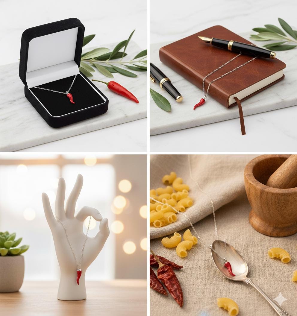 Red Italian Horn (Silver)