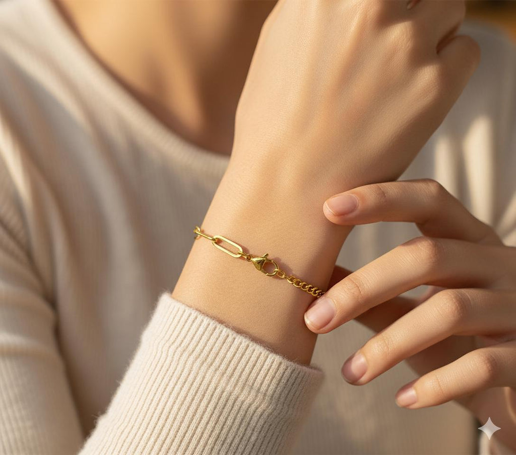 Paperclip Bracelet (Gold) 4mm