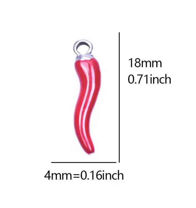 Red Italian Horn (Silver)