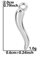 Italian Horn Pendant (Silver)