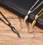 Italian Horn on Cuban Chain