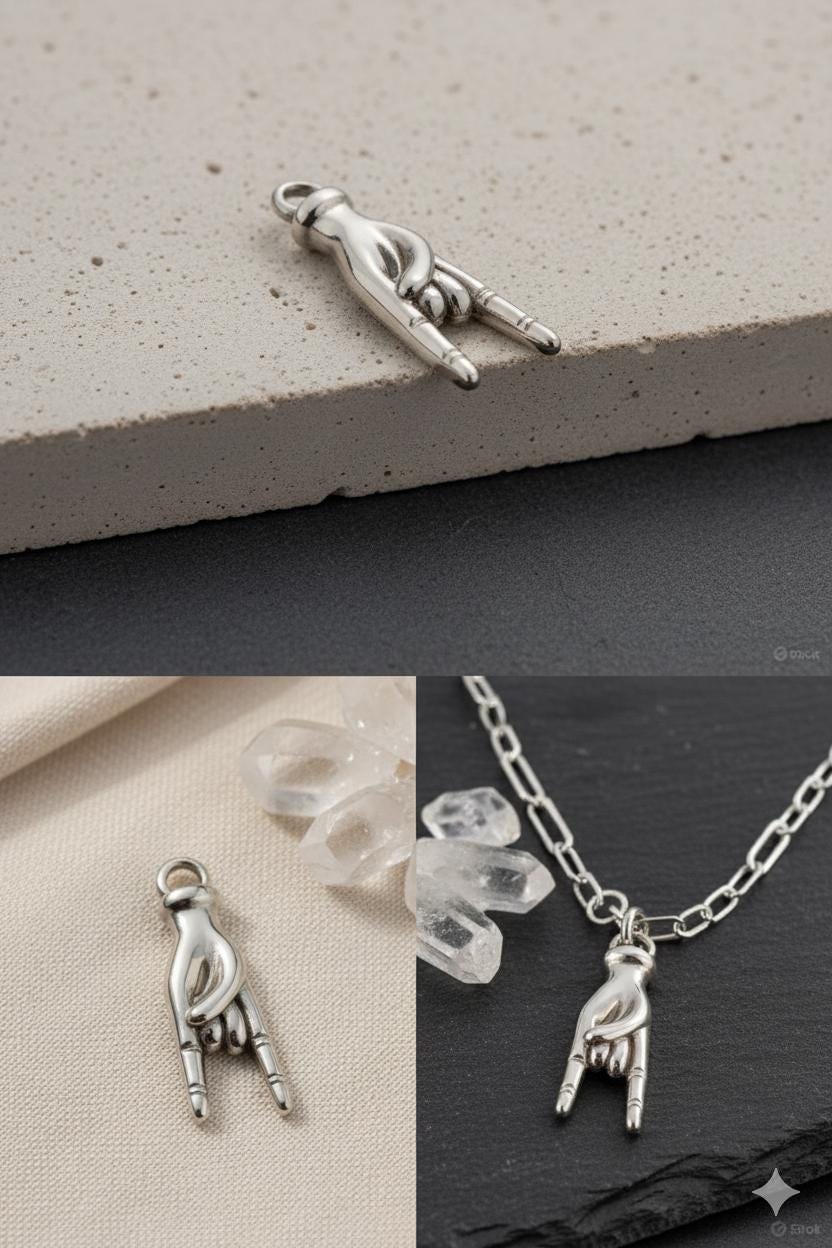Mano Cornuto Horn (Silver)