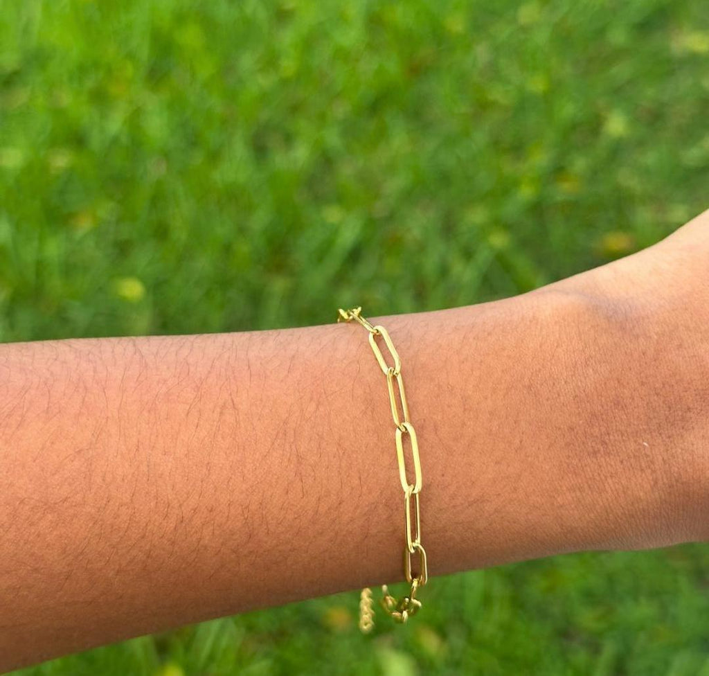 Paperclip Bracelet (Gold) 4mm