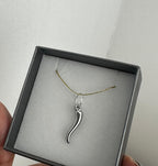 Italian Horn Pendant (Silver)