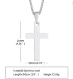 Cross on Popcorn Chain (Silver)