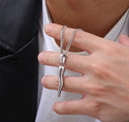 Italian Horn on Cuban Chain