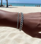 Cuban Bracelet Set (Silver)