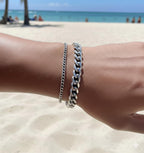 Cuban Bracelet Set (Silver)