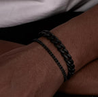 Cuban Bracelet Set (Black)