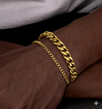 Cuban Bracelet Set (Gold)
