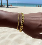 Cuban Bracelet Set (Gold)