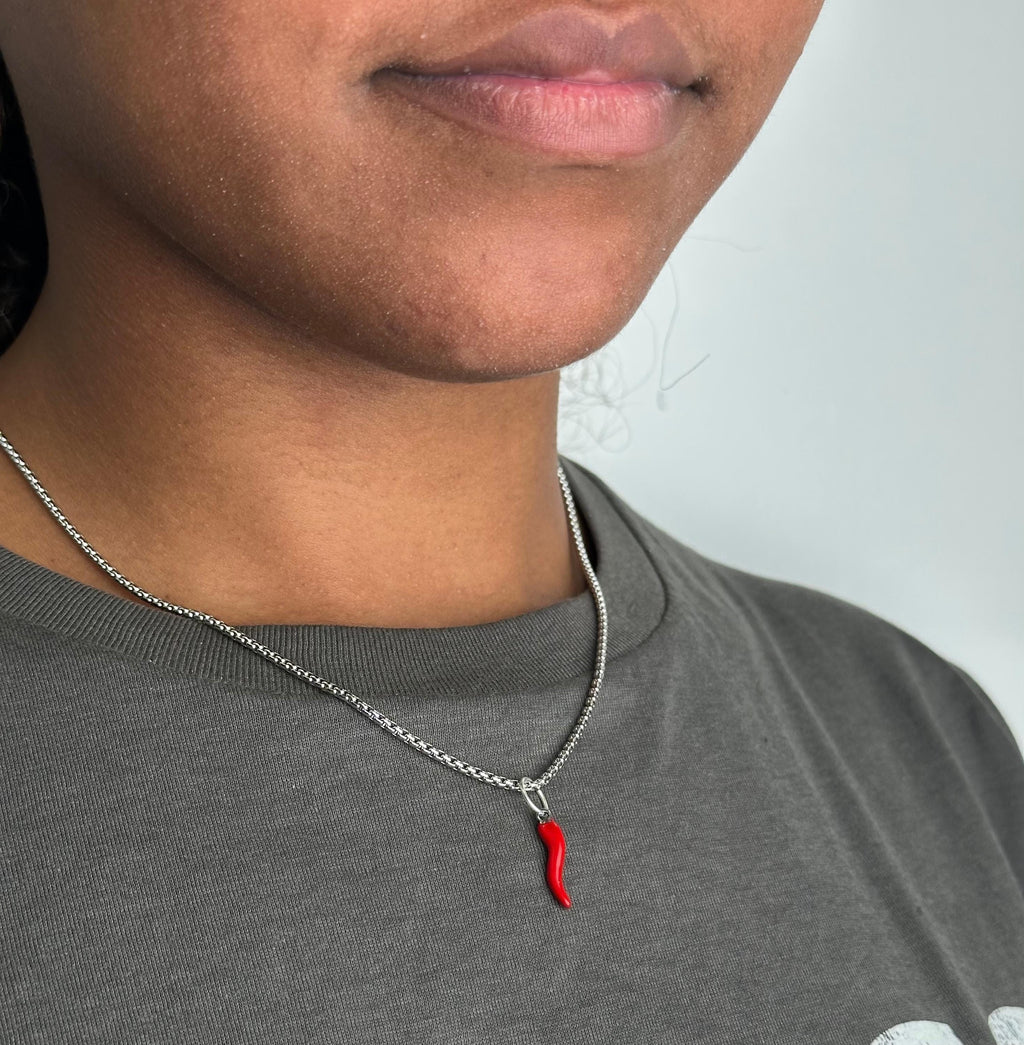 Red Italian Horn (Silver)