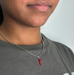 Red Italian Horn (Silver)