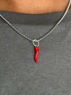 Red Italian Horn (Silver)