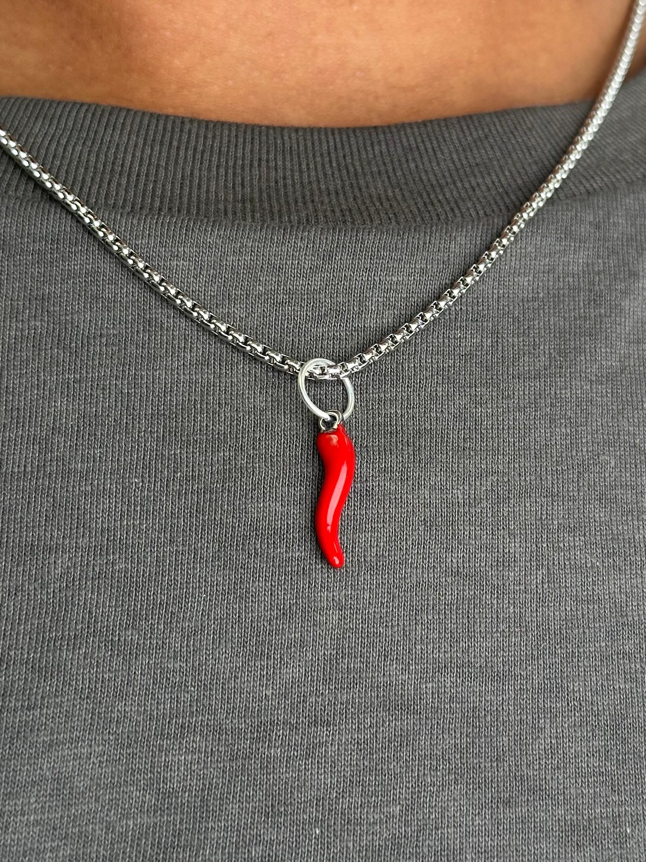 Red Italian Horn (Silver)