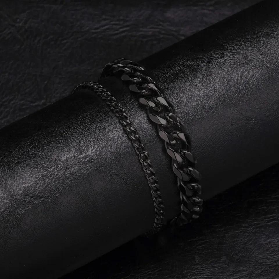 Cuban Bracelet Set (Black)
