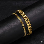 Cuban Bracelet Set (Gold)