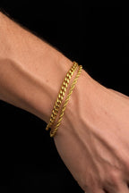 Cuban & Rope Bracelet Set (Gold)