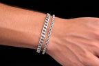 Cuban & Rope Bracelet Set (Silver)