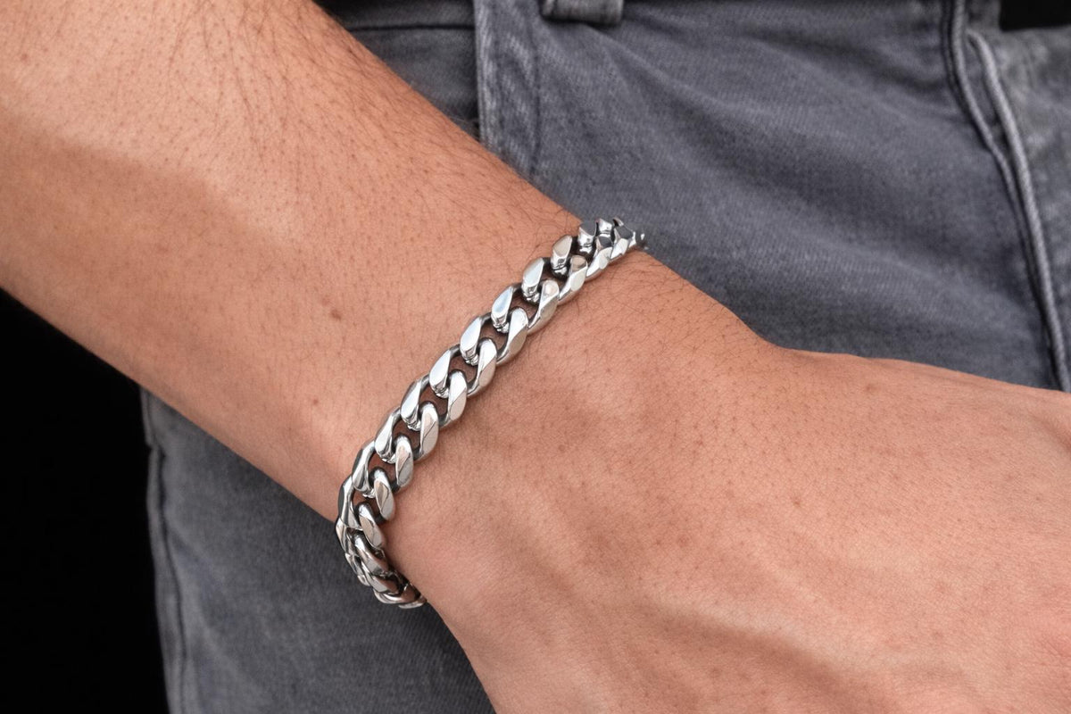 Cuban Bracelet (Silver) 9mm