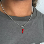 Red Italian Horn (Silver)