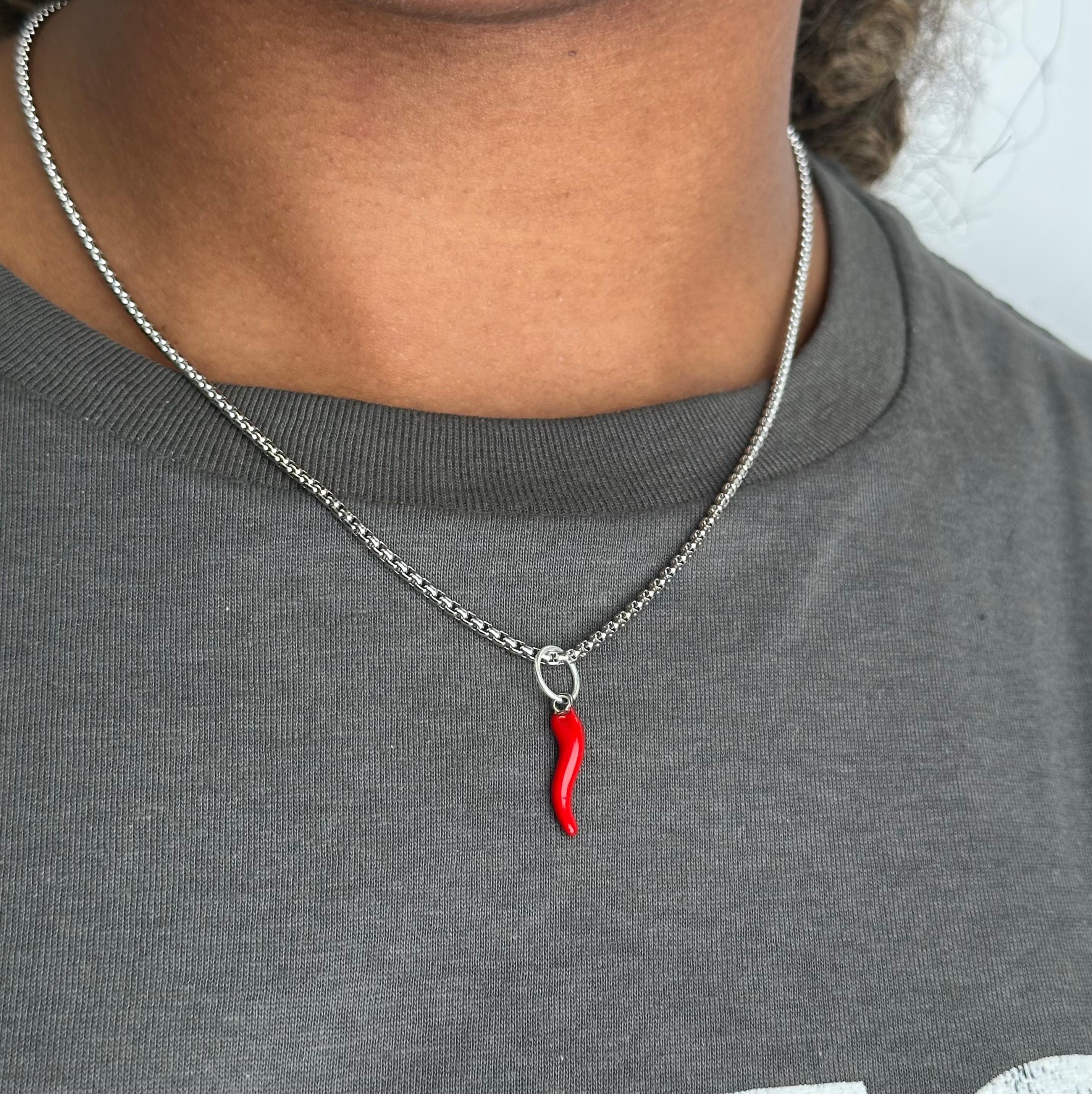 Red Italian Horn (Silver)