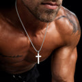 Cross on Cuban Chain (Silver)