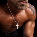 Cross on Cuban Chain (Silver)