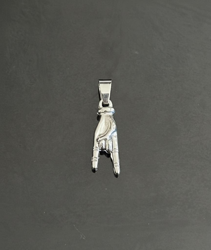 Mano Cornuto & Horn (Silver)