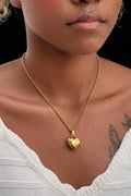 Puffy Heart Pendant (Gold)